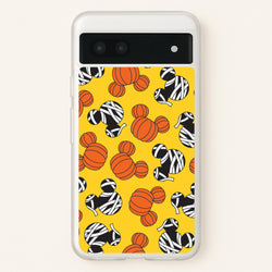 Pumpkin And Mummy Mouse Pattern Google Pixel 6a Case