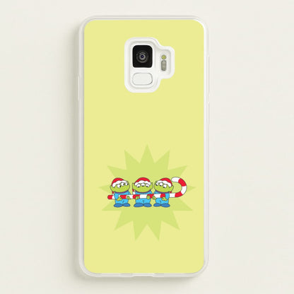 Cute Green Aliens Candycane Galaxy S9 Case