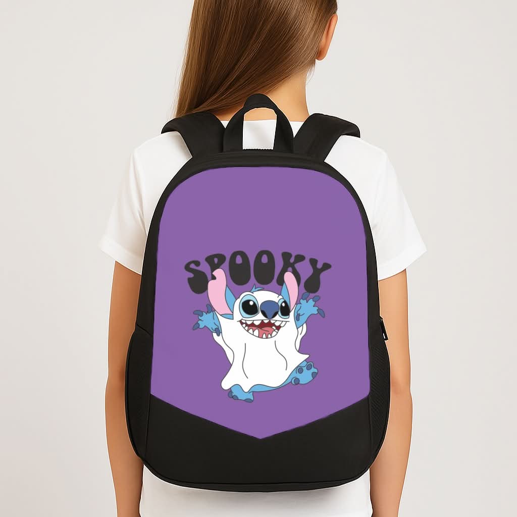 Spooky Cute Blue Alien School Bag