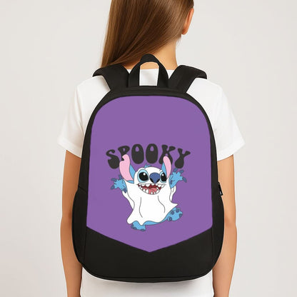 Spooky Cute Blue Alien School Bag