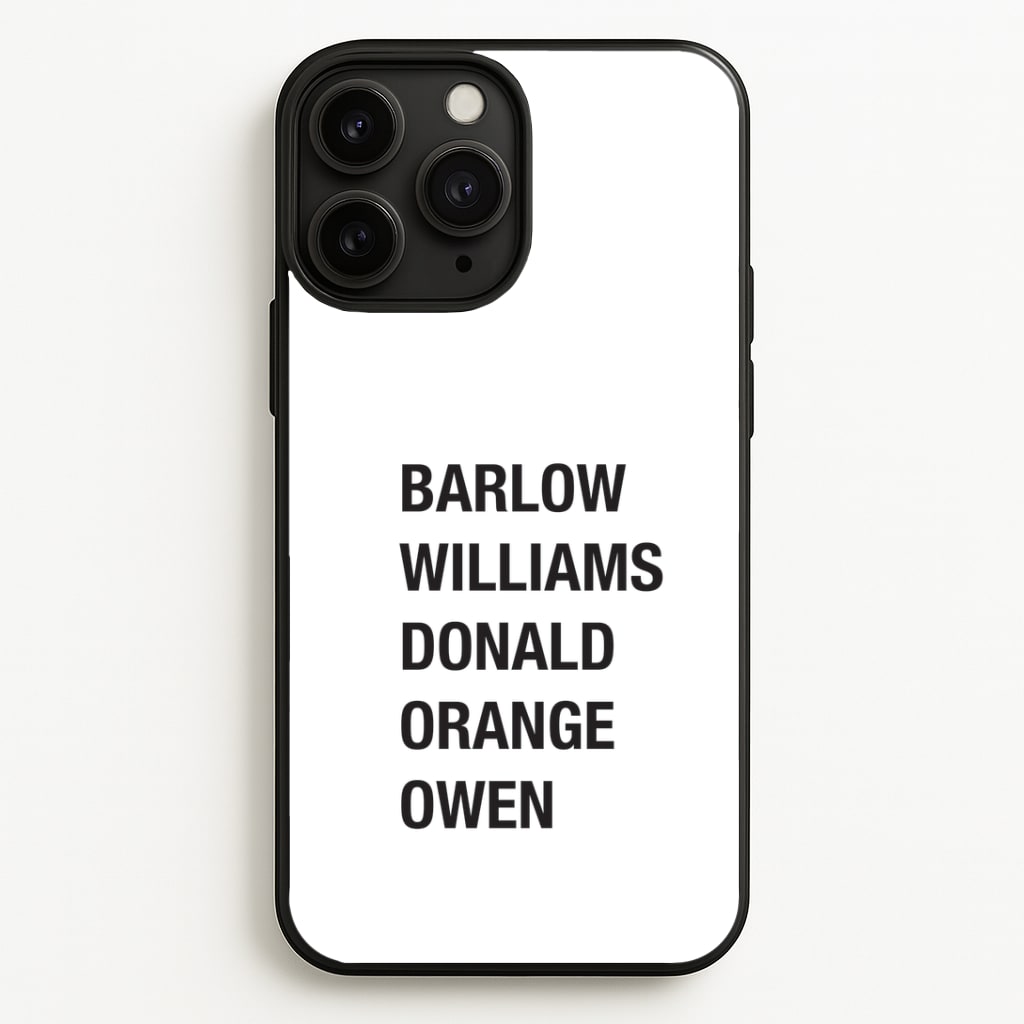 Take Band Members Names iPhone 11 Pro Max Case