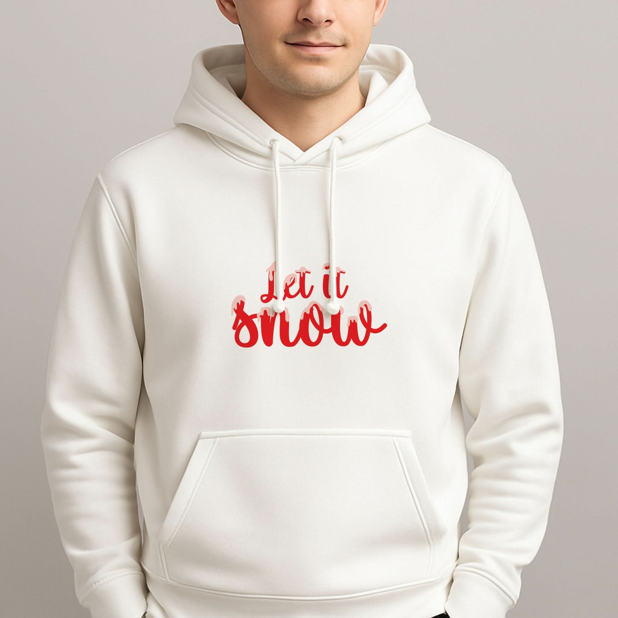 Let It Snow Snowflakes Mens Hoodie