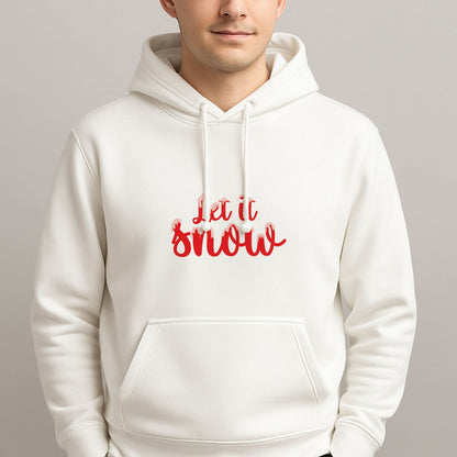 Let It Snow Snowflakes Mens Hoodie