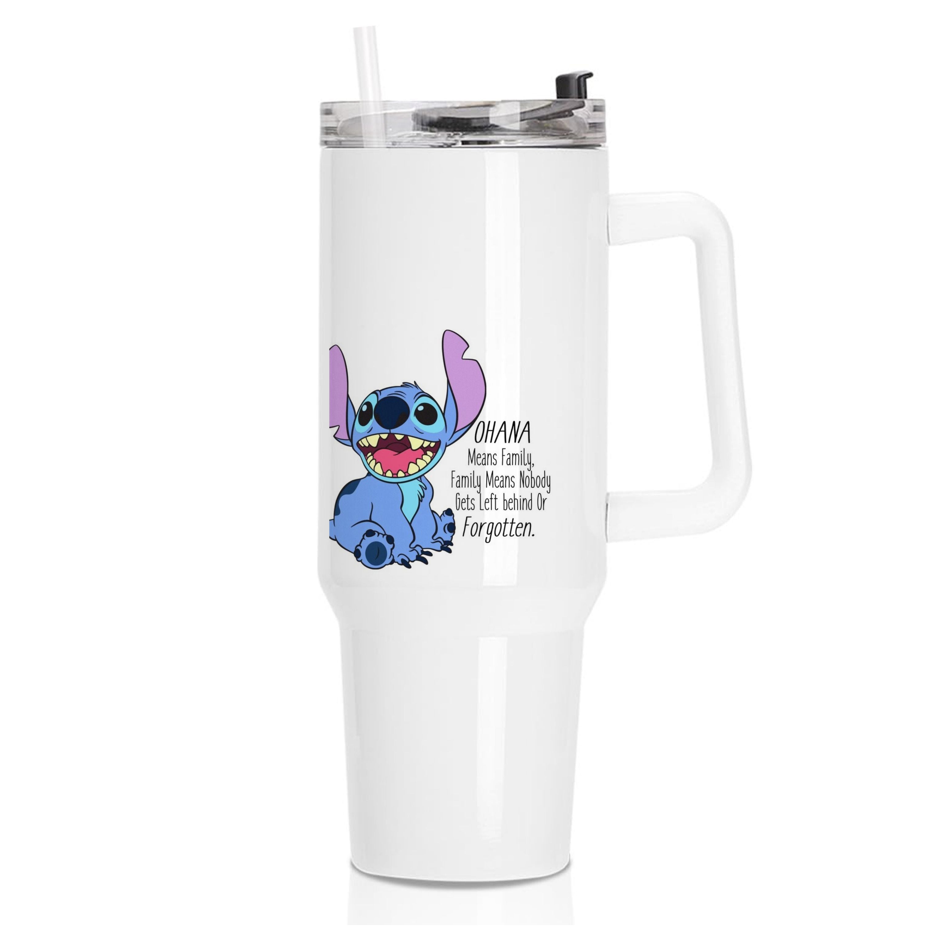 Ohana Means Family - Blue Alien Tumbler