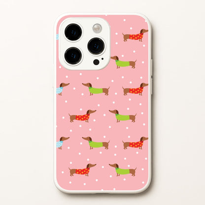 Christmas Jumpers Dachshund Pattern iPhone 15 Pro Max Case