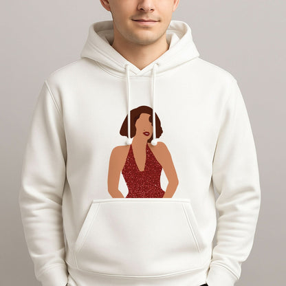 Red Sparkly Dress Mens Hoodie