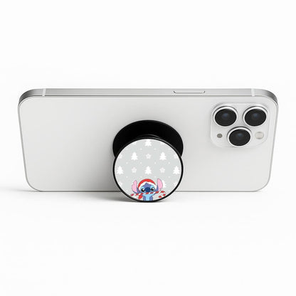 Cute Blue Alien Candycane Phone Stand