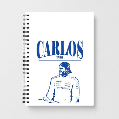 Carlos White And Blue Notebook
