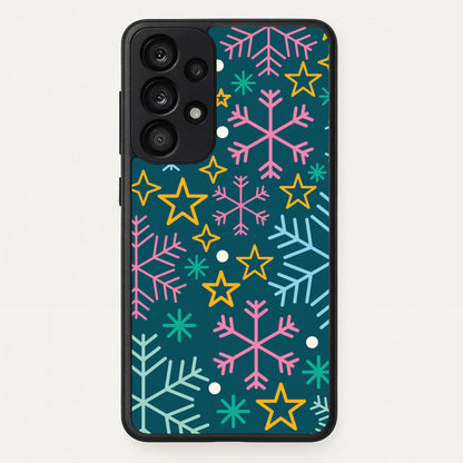 Colourful Christmas Symbols Pattern Galaxy A53 Case