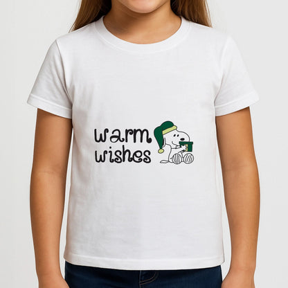 Cartoon Beagle Warm Wishes Girls T-Shirt