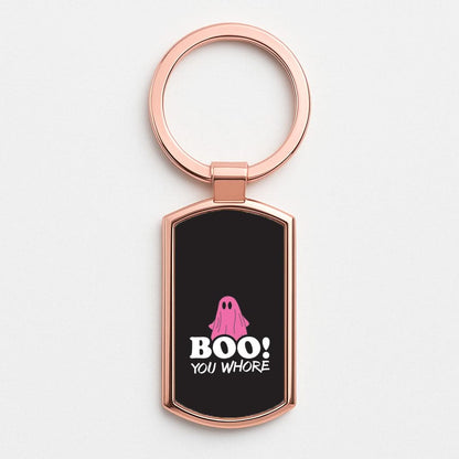 Boo You Ghost Rose Gold Keyring