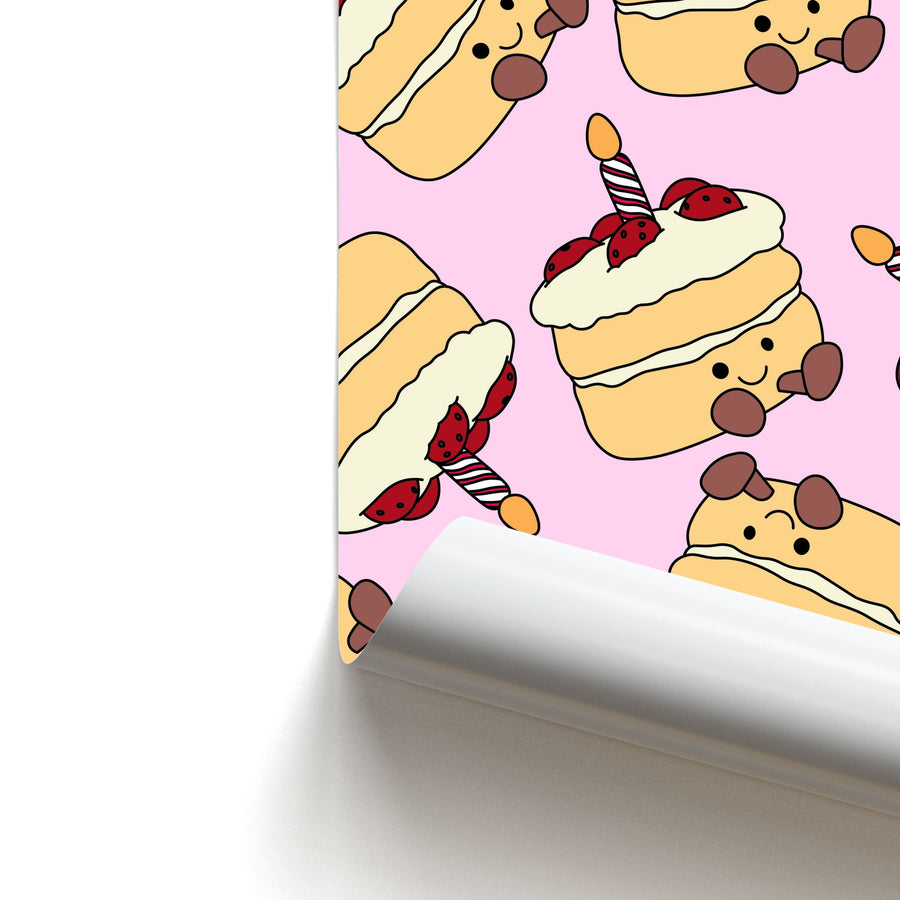 Cake Pattern - Plushy Poster