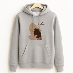 Vintage Pose Unisex Grey Hoodie