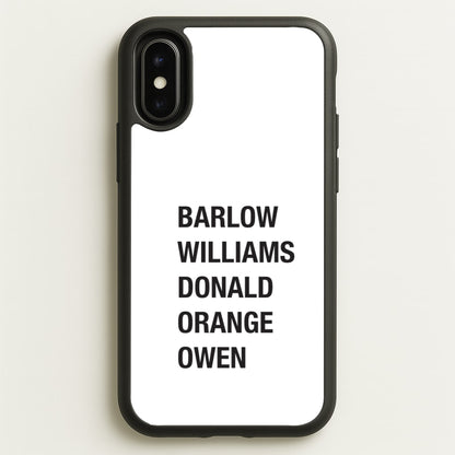 Take Band Members Names iPhone X / XS Case