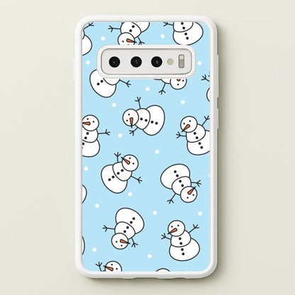 Cartoon Snowmen Pattern Galaxy S10 Plus Case