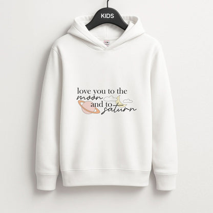 Love You To The Moon And Saturn Kids Hoodie
