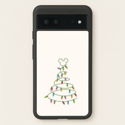 Cartoon Mouse Christmas Tree Lights Google Pixel 7 Case