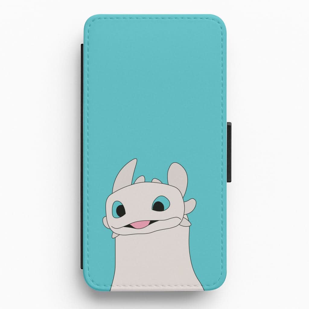 White Fury Dragon Flip / Wallet Phone Case