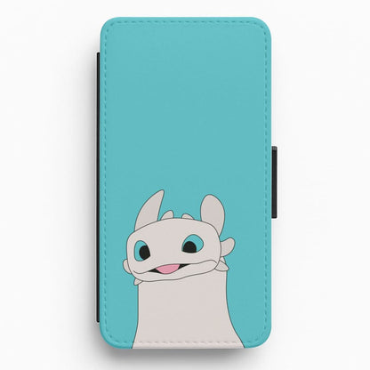 White Fury Dragon Flip / Wallet Phone Case