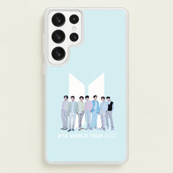 K-Pop Band Tour Pastel Blue Galaxy S23 Ultra Case