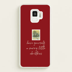 A Merry Little Christmas Stamp Galaxy S9 Case
