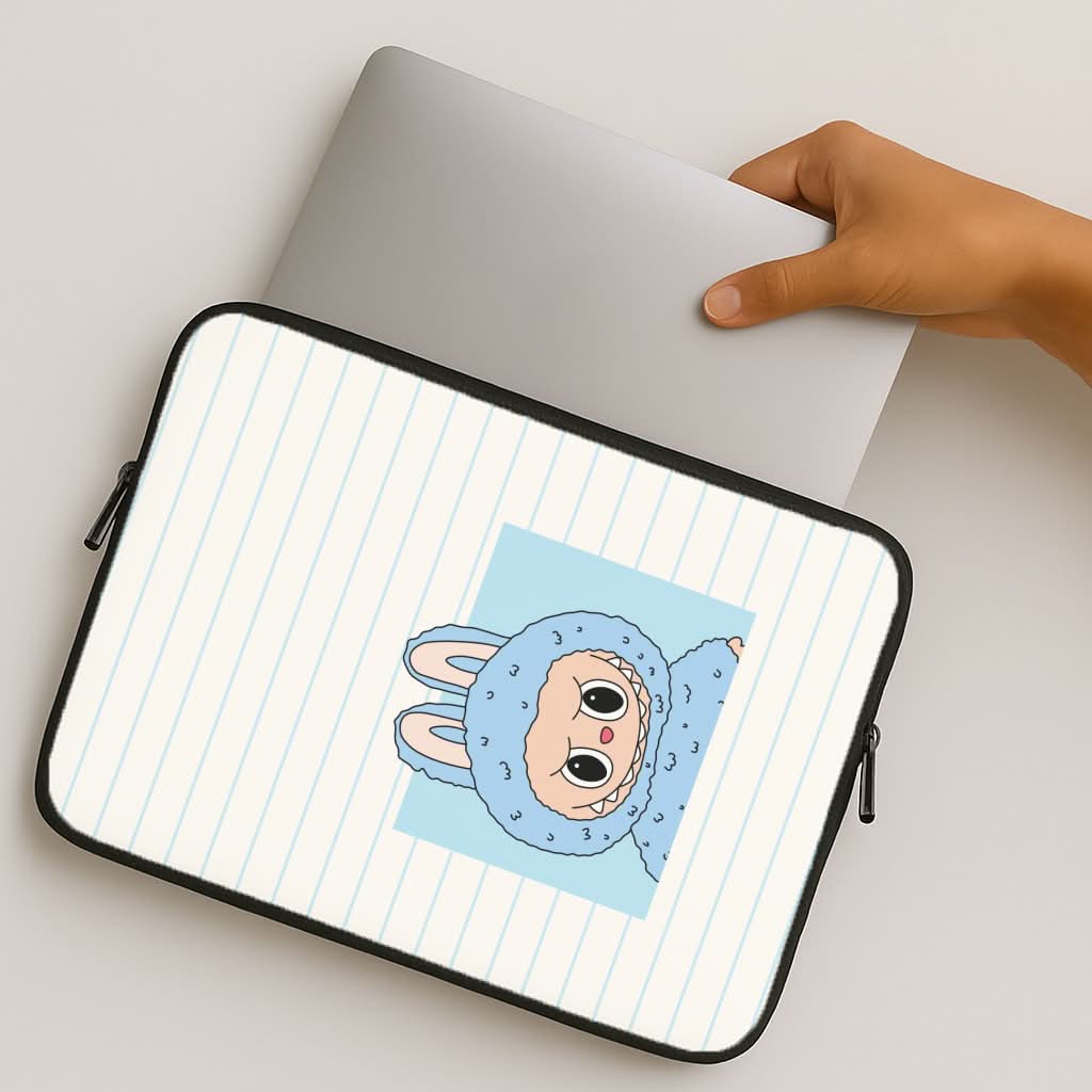 Cute Blue Notebook Monster MacBook Cover