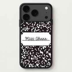 Personalised School Notebook iPhone 17 Pro Case