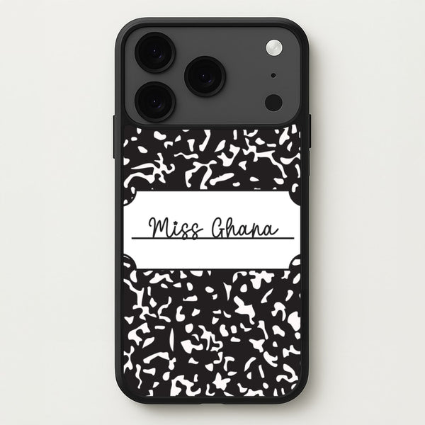 Personalised School Notebook iPhone 17 Pro Case