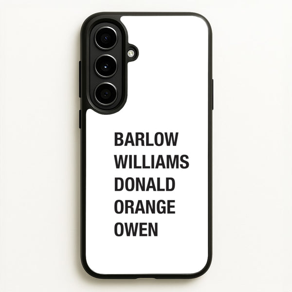 Take Band Members Names Galaxy A56 Case