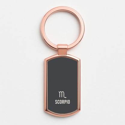 Scorpio Pastel Zodiac Rose Gold Keyring