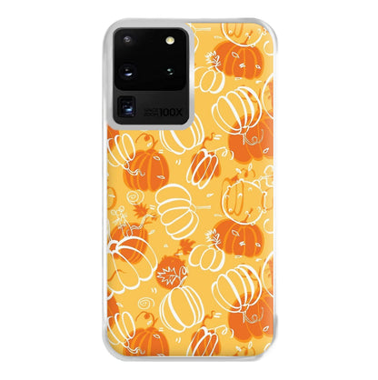 Drawn Pumpkin Pattern Phone Case