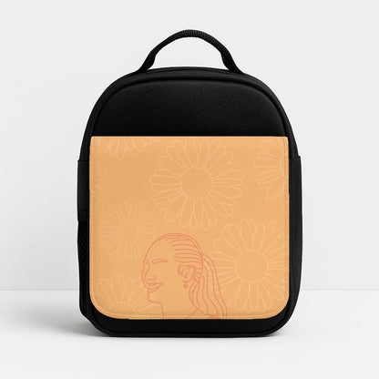 Belly And Daisies Outline Insulated Lunch Bag