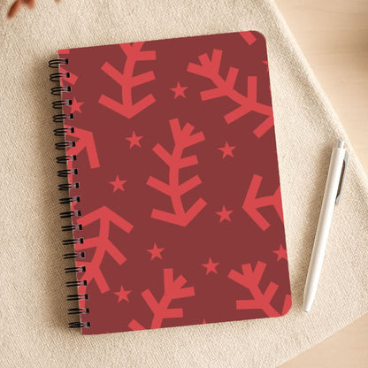 Abstract Ferns And Snowflakes Pattern Notepad