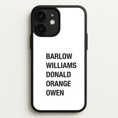 Take Band Members Names iPhone 11 Case