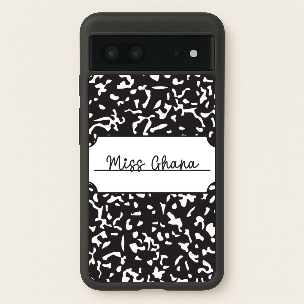 Personalised School Notebook Google Pixel 7 Case