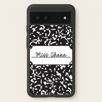 Personalised School Notebook Google Pixel 7 Case