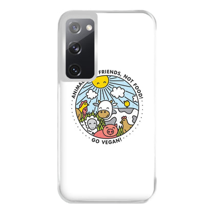 Animals Are Friends, Not Food - Vegan Phone Case