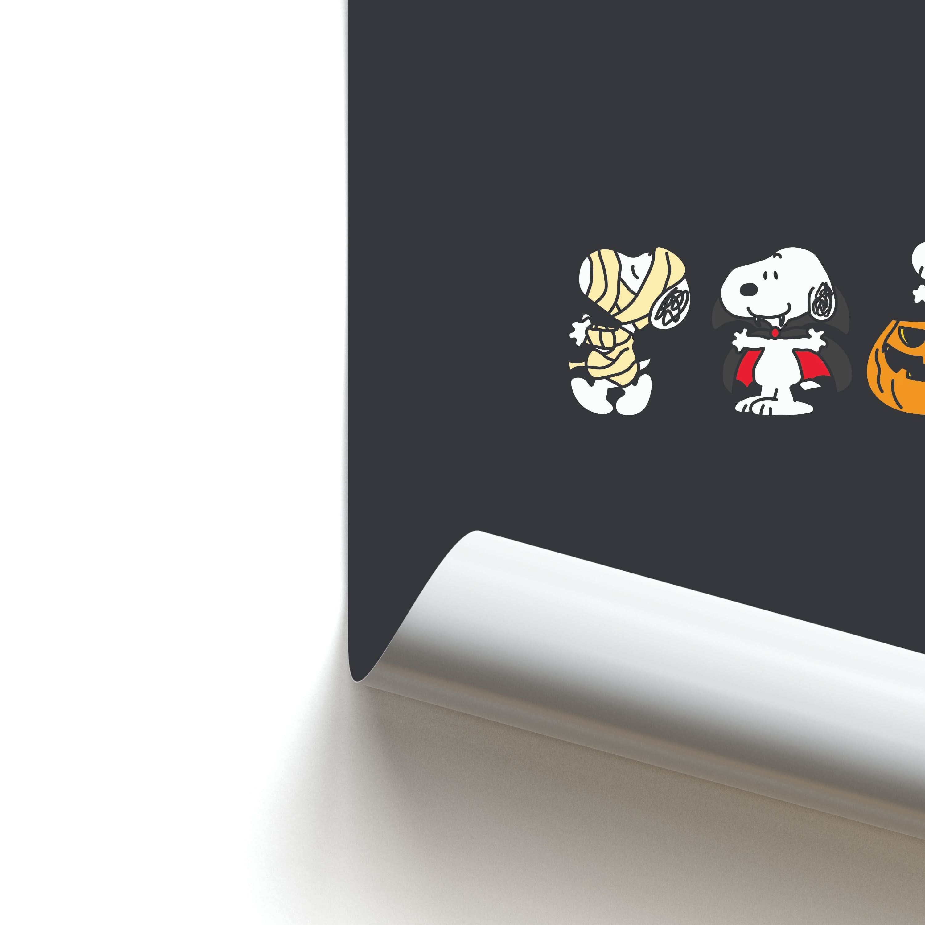 Cartoon Beagle Halloween Costumes Poster
