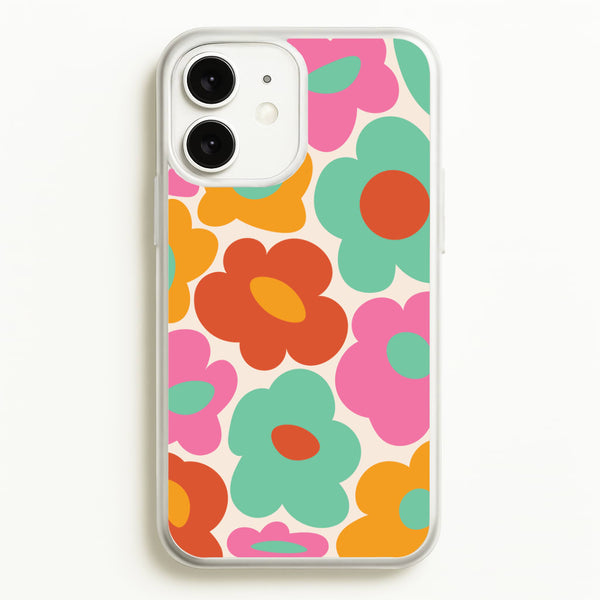 Abstract Trippy Retro Flowers iPhone 11 Case