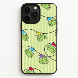 Christmas Frog Plush Fairylights Pattern iPhone 11 Pro Case