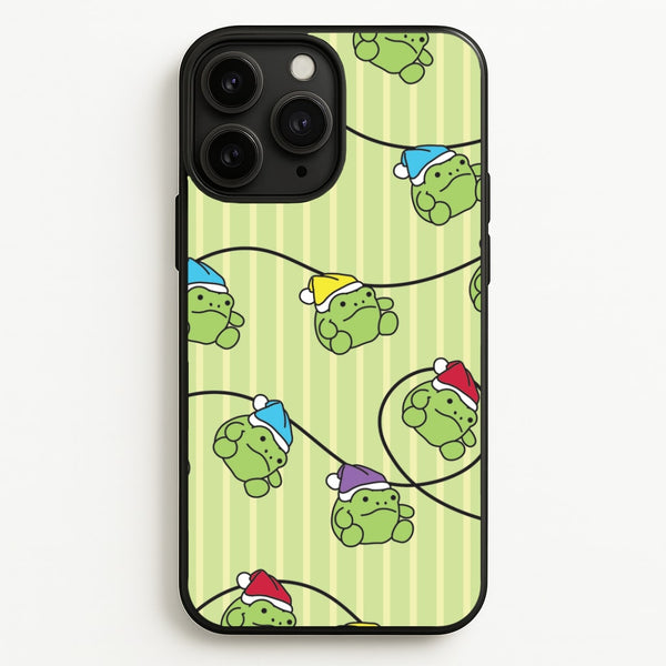 Christmas Frog Plush Fairylights Pattern iPhone 11 Pro Case