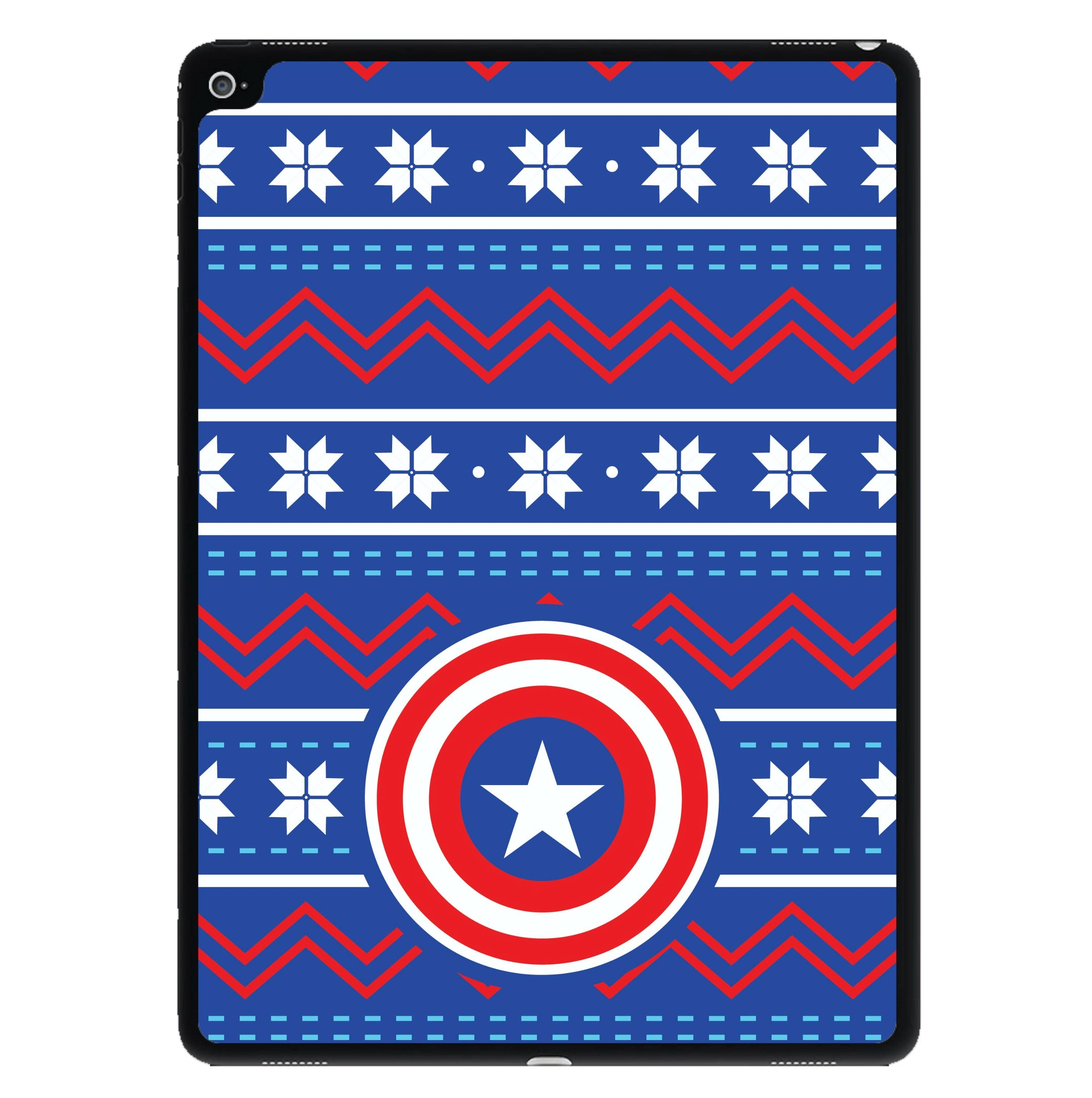 Captain Christmas Pattern iPad Case