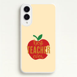 Apple Best Teacher Ever Galaxy S25 Edge Case
