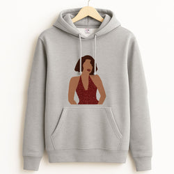 Red Sparkly Dress Unisex Grey Hoodie
