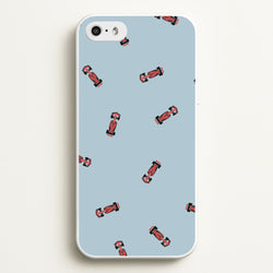 Race Cars Pattern Blue iPhone 5 / 5s / SE 2016 Case