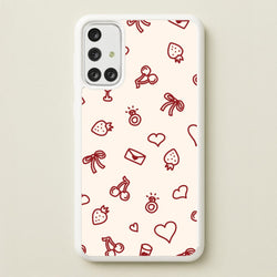 Valentines Doodles Galaxy A71 Case