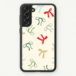 Coquette Christmas Bows Pattern Galaxy S22 Plus Case