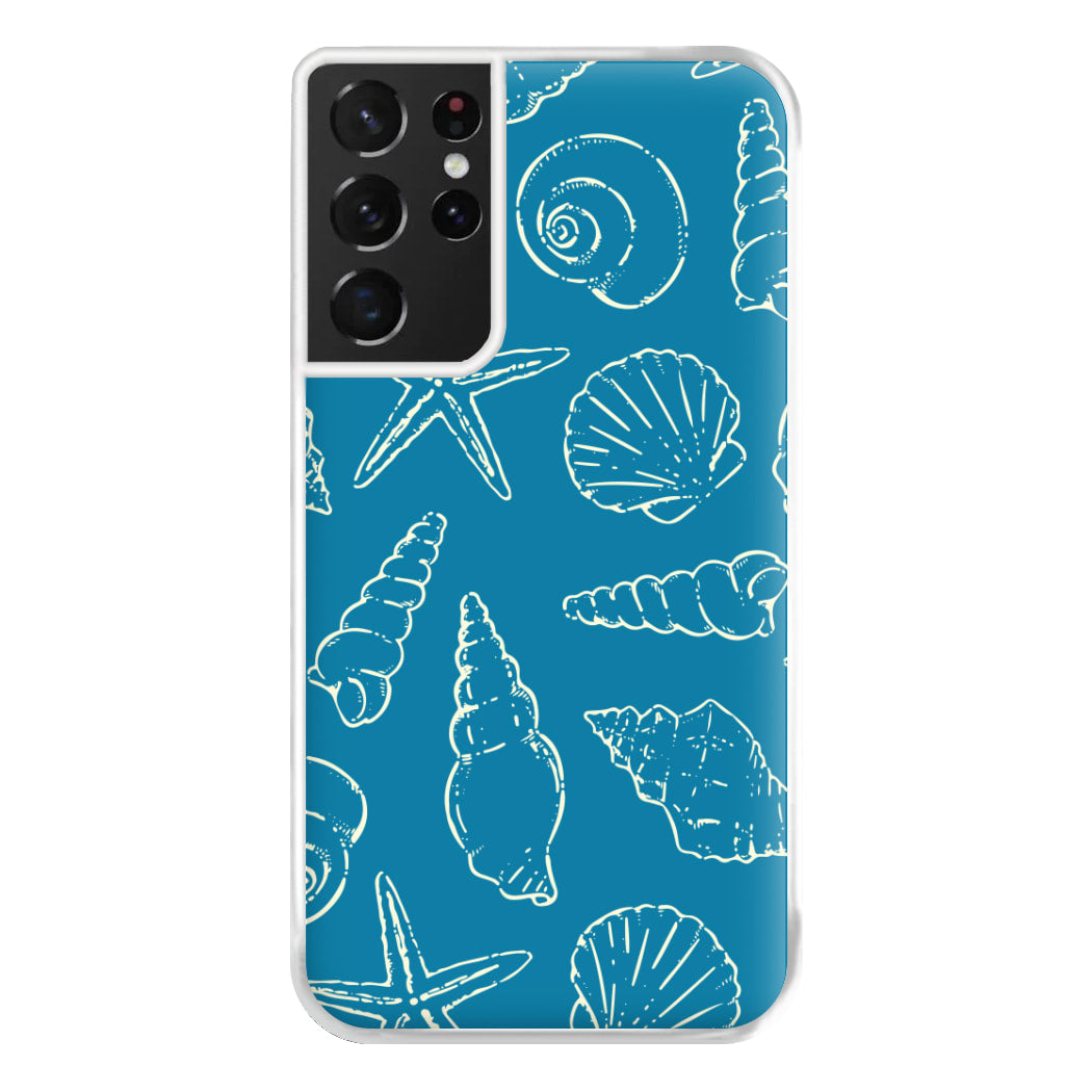 Sketched Shells Pattern Galaxy S21 Ultra Case