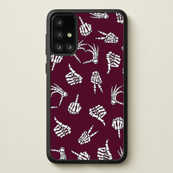 Skeleton Hands Pattern Galaxy A71 Case