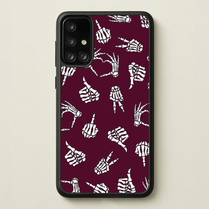 Skeleton Hands Pattern Galaxy A71 Case